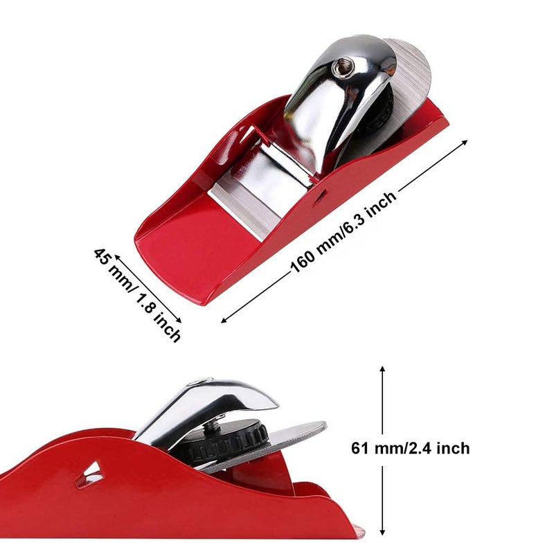 DSHE Mini Hand Planer Small Trimming Planer 6-1/2 inch Woodworking Pocket Plane Hand Plane with 1 inch Blade Adjustable Block Plane and 1 Wood Fixe for Trimming Projects Carpenter DIY Model Making - Image 3